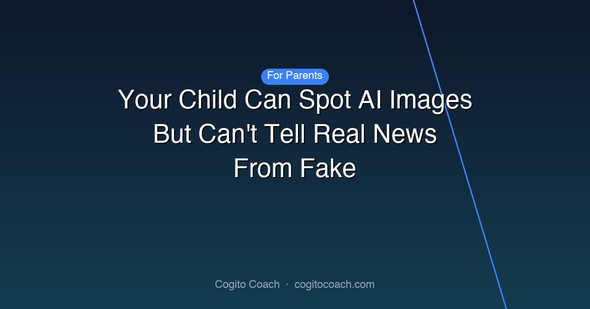 Your Child Can Spot AI Images But Can't Tell Real News From Fake